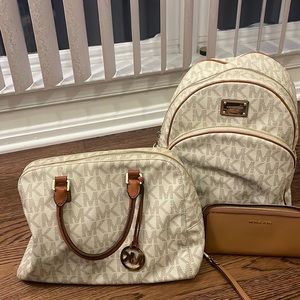 Micheal Kors Back pack, handbag and wallet
